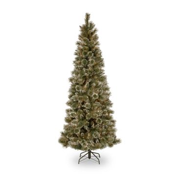 Artificial Christmas tree CALGARY SPEED, cones, frosted, 6ft/180cm, Ø3ft/95cm