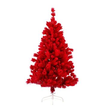 Artificial Christmas Tree GÖTEBORG SPEED, red, 4ft/120cm, Ø24"/60cm