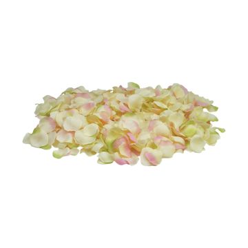 Fake rose petals MEGGIE, 500 pieces, yellow-pink, 1.6"x1.6"/4x4cm