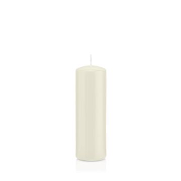 Lantern candle MAEVA, pillar, ivory, 6"/15cm, Ø2"/5cm, 37h - Made in Germany