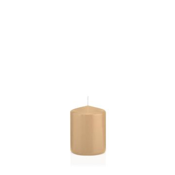 Lantern candle MAEVA, pillar, light brown, 3.1"/8cm, Ø2.4"/6cm, 29h - Made in Germany