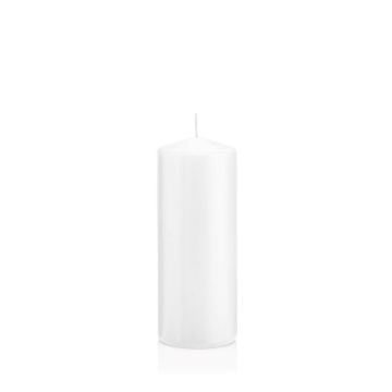Lantern candle MAEVA, pillar, white, 6"/15cm, Ø2.4"/6cm, 54h - Made in Germany