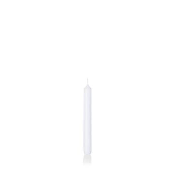 Table candle CHARLOTTE, white, 7.3"/18,5cm, Ø0.8"/2,1cm, 6,5h - Made in Germany