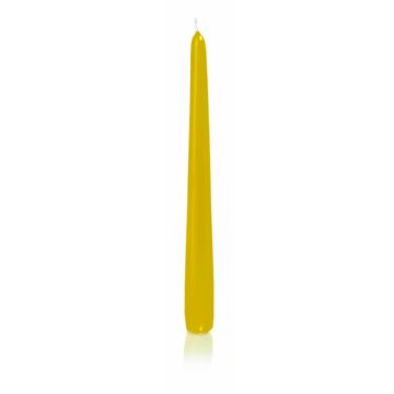 Candle for candlesticks PALINA, yellow, 10"/25cm, Ø1"/2,5cm, 8h - Made in Germany