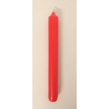 Table candle CHARLOTTE, red, 7.3"/18,5cm, Ø0.8"/2,1cm, 6,5h - Made in Germany