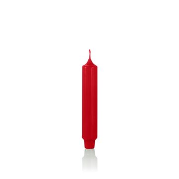Tapered candle ARIETTA, red, 6.5"/16,4cm, Ø1.1"/2,8cm, 6h - Made in Germany
