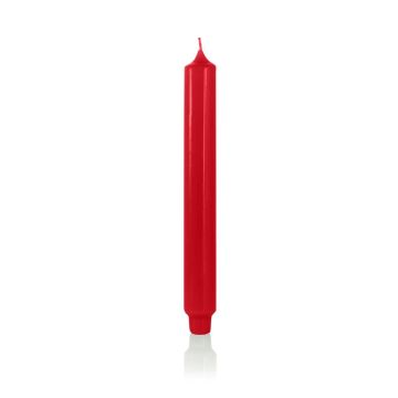Tapered candle ARIETTA, red, 10"/24,9cm, Ø1.1"/2,8cm, 16h - Made in Germany