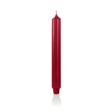 Tapered candle ARIETTA, dark red, 10"/24,9cm, Ø1.1"/2,8cm, 16h - Made in Germany