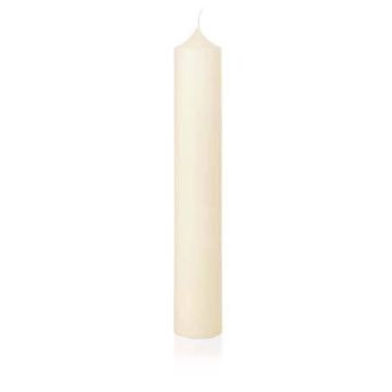 Candle for lantern FRANZISKA, ivory, 24"/60cm, Ø4"/10cm, 497h - Made in Germany