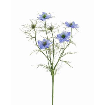 Artificial nigella SEVIN, blue, 26"/65cm, Ø2.4"/6cm
