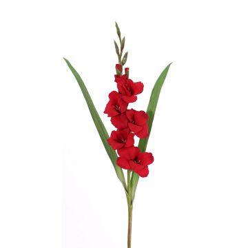 Fake gladiolus ELEA, red, 33"/85cm, Ø1.2"-4"/3-10cm