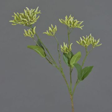 Fake dogwood branch JOSIA with buds, white-green, 20"/50cm