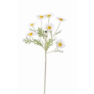 Fake daisy LEONIA, white, 24"/60cm, Ø2"/5cm