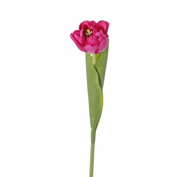 Artificial tulip ROMANA, pink, 18"/45cm, Ø2.4"/6cm