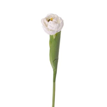 Artificial tulip ROMANA, white, 18"/45cm, Ø2.4"/6cm