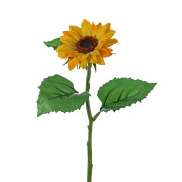 Fake sunflower CELLY, yellow, 14"/35cm, Ø3.1"/8cm