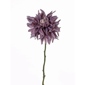 Fake dahlia SMILA, violet, 22"/55cm, Ø4.7"/12cm