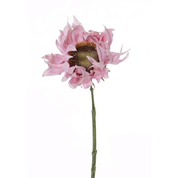 Silk sunflower JANIKA, light pink, 24"/60cm, Ø4.7"/12cm
