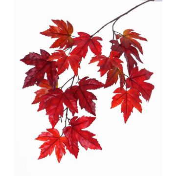 Artificial maple branch CHRISTOPH, red, 90cm