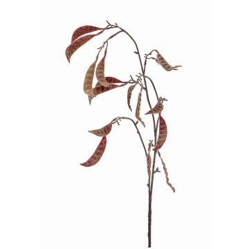 Artificial pea pods branch KLAUS, dark red, 3ft/90cm