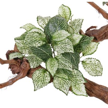 Fake mosaic plant MOLARA on spike, green-white, 10"/25cm