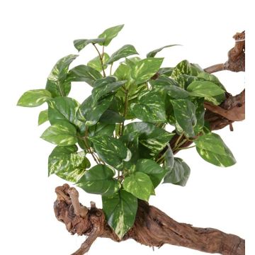 Fake pothos NAEL, on spike, hardly flammable, green-white, 20"/50cm