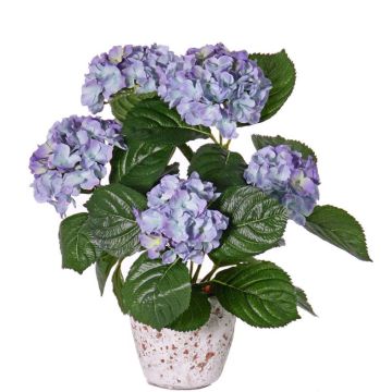 Artificial hydrangea flower TEMARI, violet, 14"/35cm, Ø4"-4.7"/10-12cm