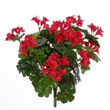 Fake geranium BERENIKE on spike, crossdoor, red, 16"/40cm, Ø2"-3.1"/5-8cm