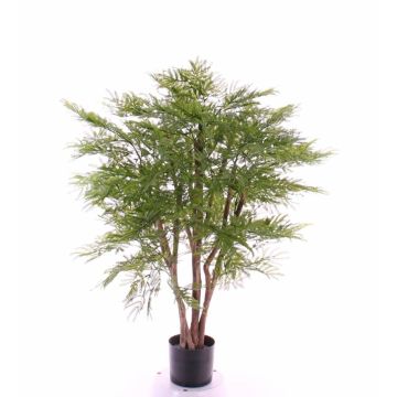 Artificial mimosa shrub UDAI, natural trunks, crossdoor, green, 4ft/110cm