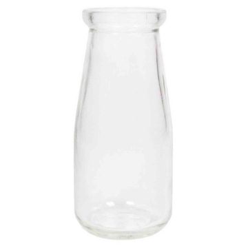 Decorative bottle made of glass MICHEL, clear, 5.5"/14cm, Ø2.5"/6,3cm