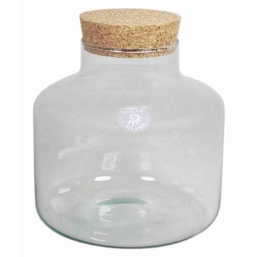 Candy jar DOGAN with cork, clear, 8"/21,5cm, Ø8"/21cm