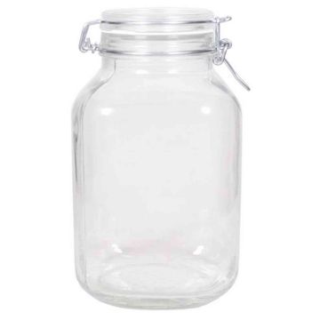 Storage jar JARVEN, 3 litres, clear, 9"/24cm, Ø5"/13cm