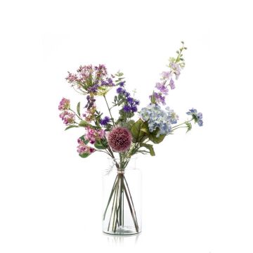 Artificial flower bouquet FEME, violet, 3ft/90cm, Ø16"/40cm