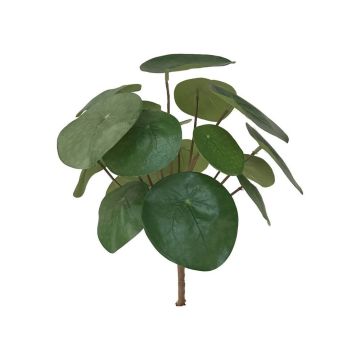 Artificial Chinese money plant SYBIL on spike, green, 8"/20cm