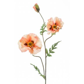 Artificial poppy flower LOPEZ, cream-light pink, 3ft/90cm