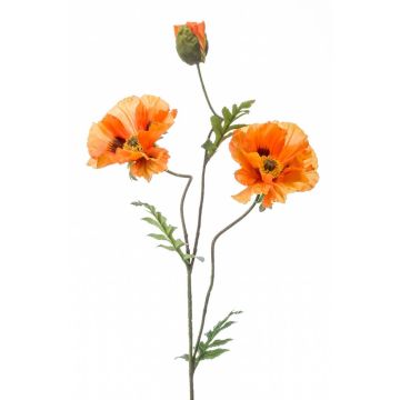 Artificial poppy flower LOPEZ, orange, 3ft/90cm