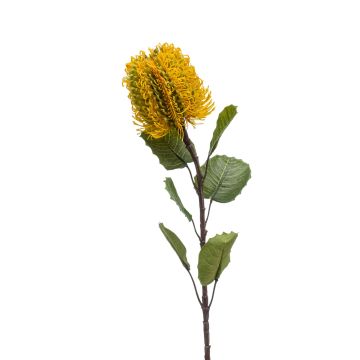 Artificial flower Banksia CONAKIR, yellow, 22"/55cm