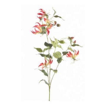 Artificial flower flame lily CELESTE, pink yellow, 4ft/120cm