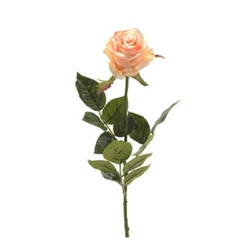 Artificial rose BRINA, cream-light pink, 28"/70cm