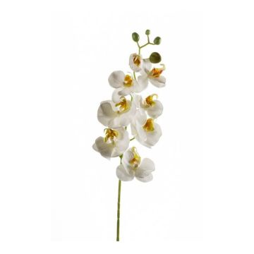 Artificial Phalaenopsis orchid spray MINA, white, 28"/70cm