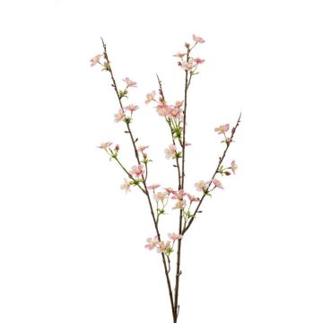 Artificial apple blossom spray TOSCA with flowers, light pink, 33"/85cm