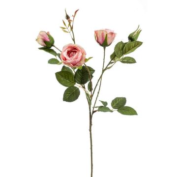 Artificial rose spray SYLVANA, light pink, 24"/60cm