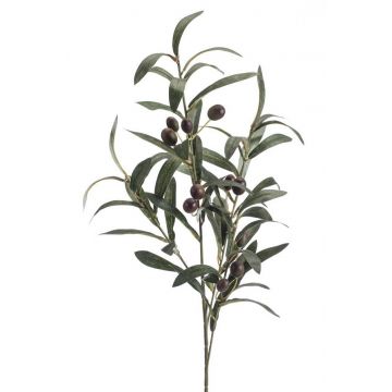 Artificial olive spray CARSON on spike, fruits, 30"/75cm