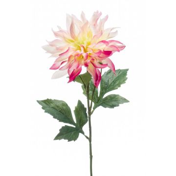 Artificial flower dahlia CINTHIA, light pink-white, 24"/60cm