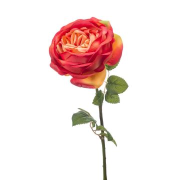 Artificial rose VERITA, orange, 26"/65cm