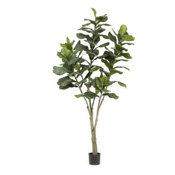 Artificial Ficus Lyrata ENRIKO, artificial stem, green, 7ft/210cm