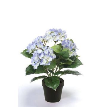 Fake flower hydrangea LAIDA, light blue, 14"/35cm, Ø2.8"x3.9"/7x10cm