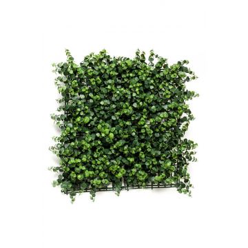 Artificial eucalyptus hedge / mat JASE, crossdoor, green, 20"x20"/50x50cm