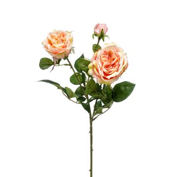 Artificial rose spray CALISTA, cream-pink, 24"/60cm