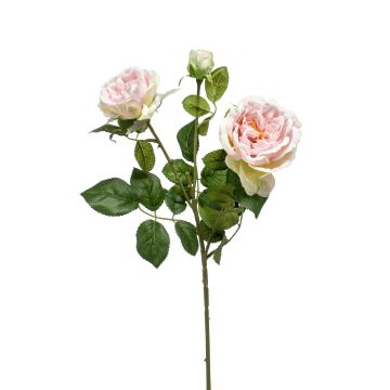 Artificial rose spray CALISTA, light pink, 24"/60cm
